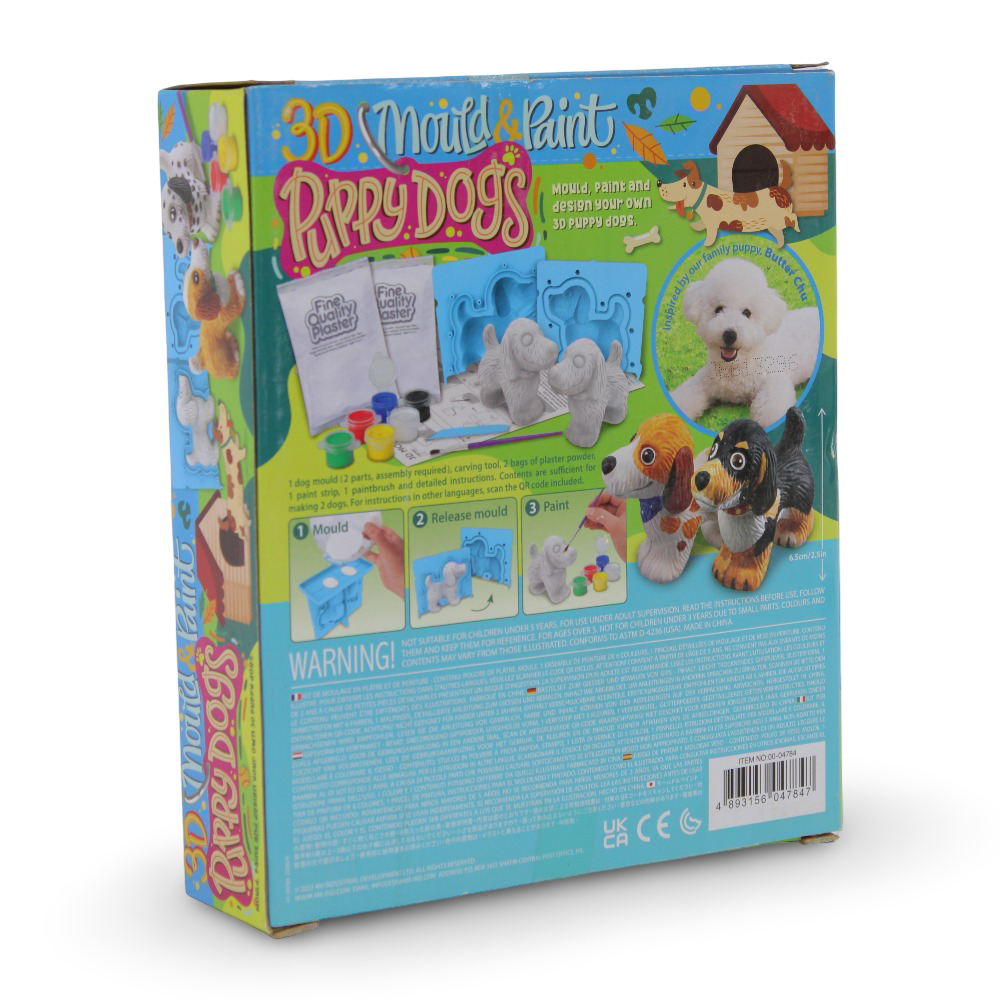 4M 3D Mould & Paint Puppy Dogs Craft Kit