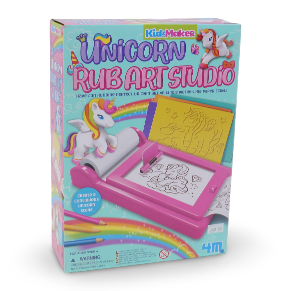 4M Unicorn Rub Art Studio Creative Craft Kit - Toys