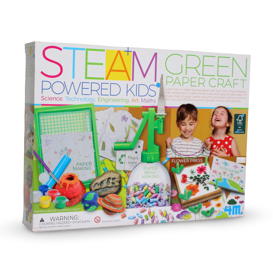 4M Steam Powered Kids Green Paper Craft Kit