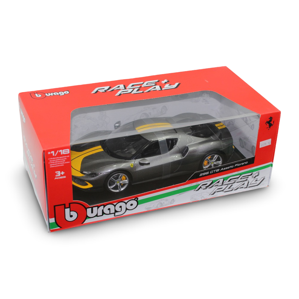Bburago Ferrari R&P 296 GTB Assetto Fiorano Die-Cast Car – 1:18 Scale