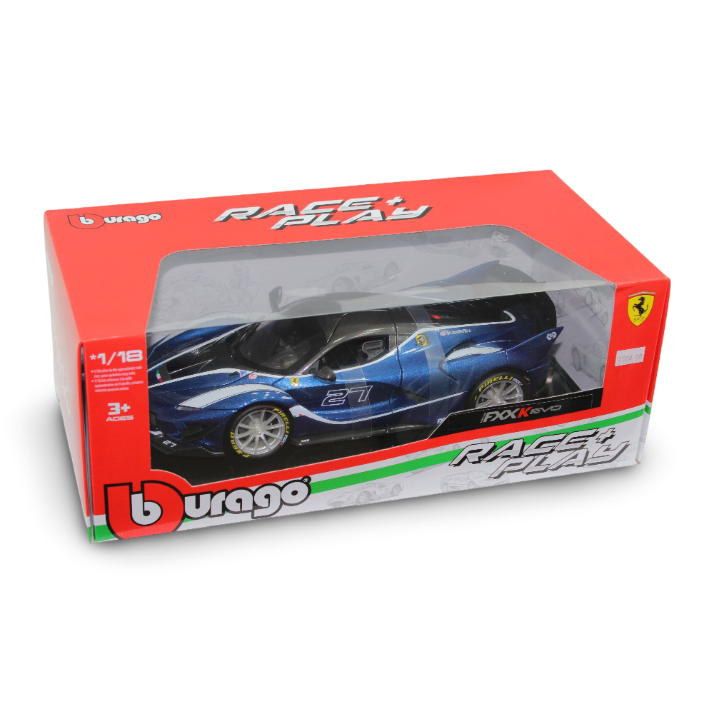 Bburago Ferrari R&P FXX-K EVO Die-Cast Car – 1:18 Scale