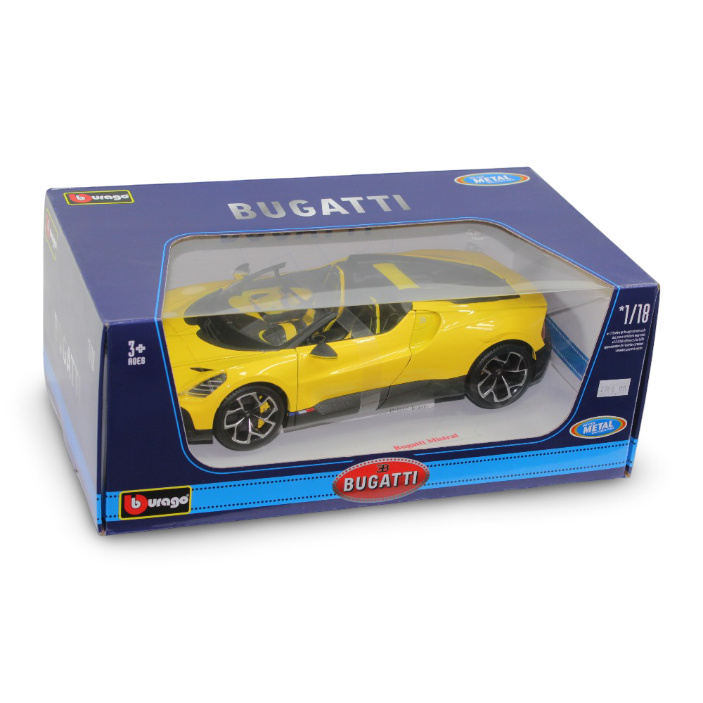 Bburago Bugatti Mistral Die-Cast Car – 1:18 Scale - Toys