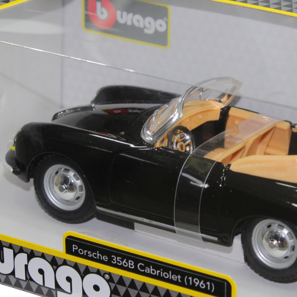 Bburago 1961 Porsche 356B Cabriolet Die-Cast Model Car – 1:24 Scale