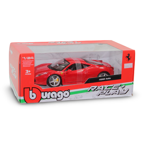 Bburago 1:24 مجسم فيراري R&P 458 إيطاليا (بدون حامل بلاستيكي)