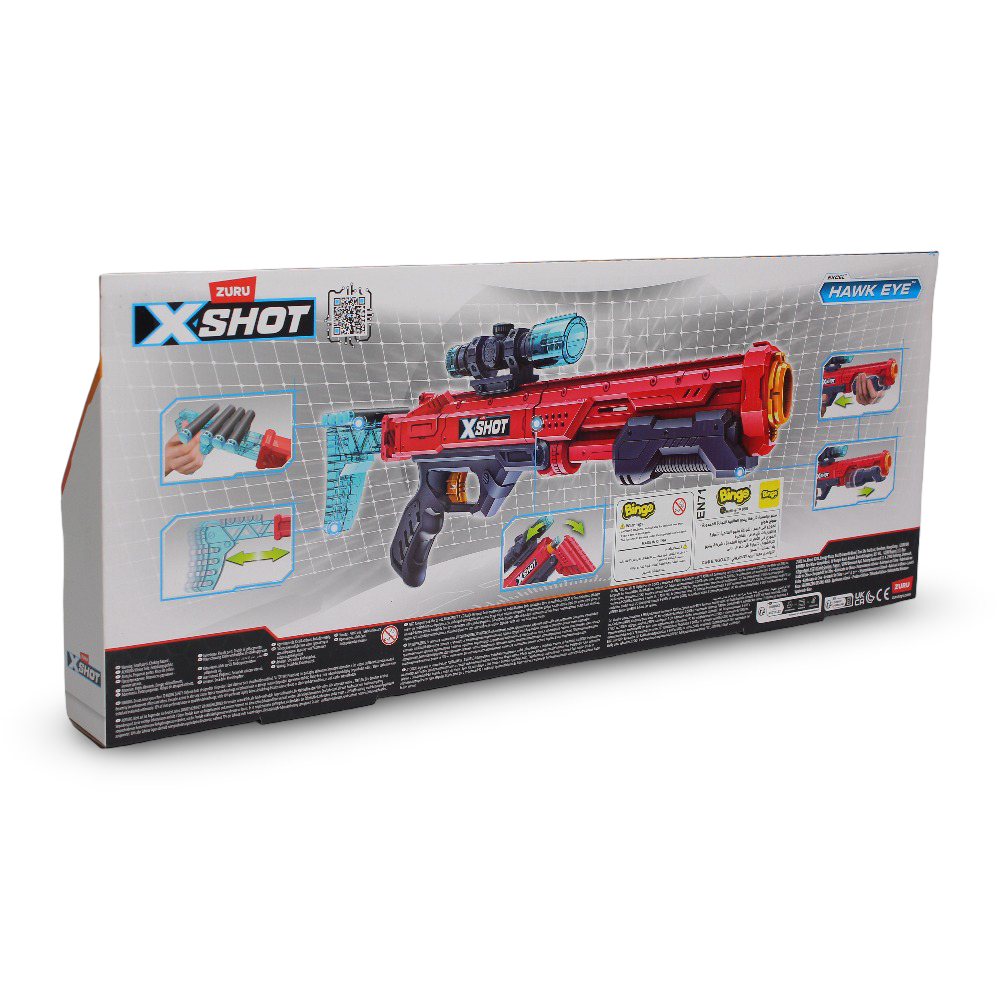 Zuru X-Shot Excel Hawk Eye Foam Gun - 16 Darts