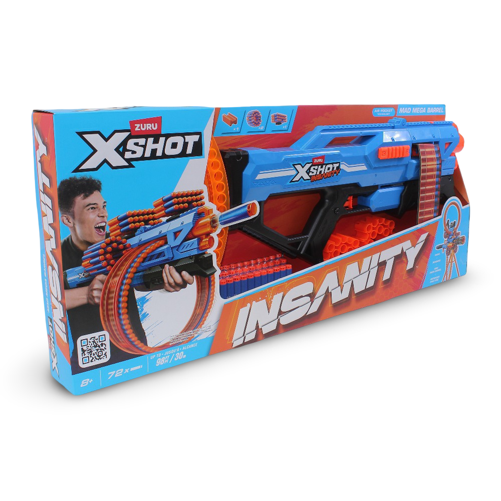 Zuru X-Shot Insanity-Mad Mega Barrel Blaster - Toys