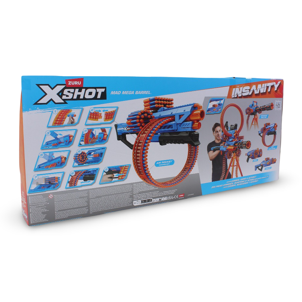 Zuru X-Shot Insanity-Mad Mega Barrel Blaster