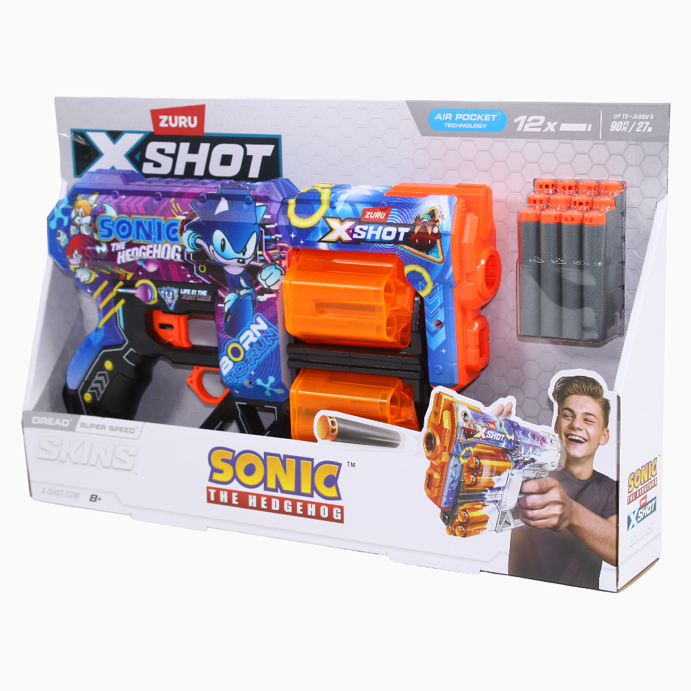 X-Shot Skins Dread Sonic the Hedgehog Blaster – Super Speed