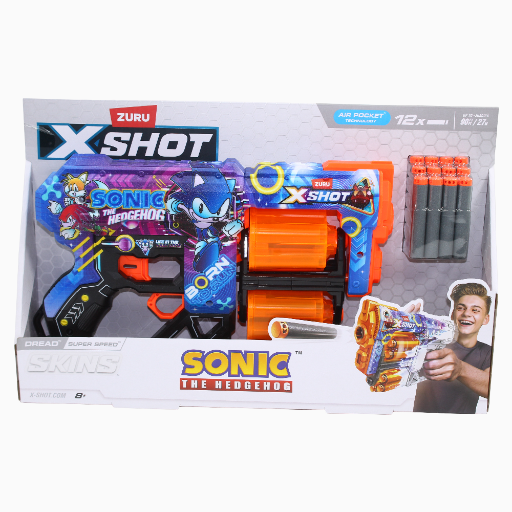 X-Shot Skins Dread Sonic the Hedgehog Blaster – Super Speed