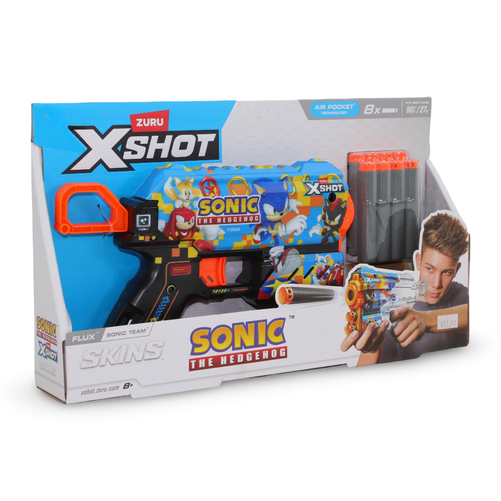 ZURU X-Shot Skins Flux Sonic the Hedgehog (8 Darts)