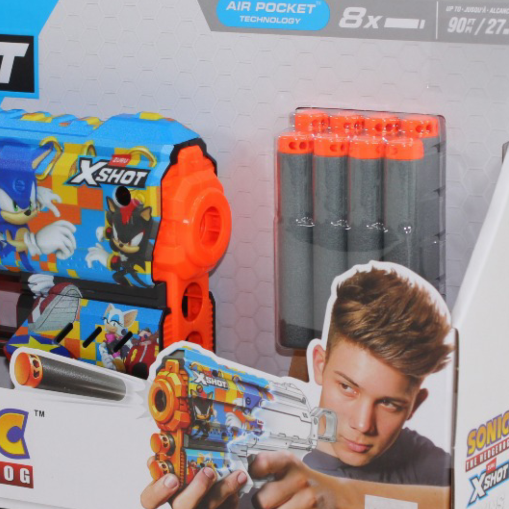 ZURU X-Shot Skins Flux Sonic the Hedgehog (8 Darts)