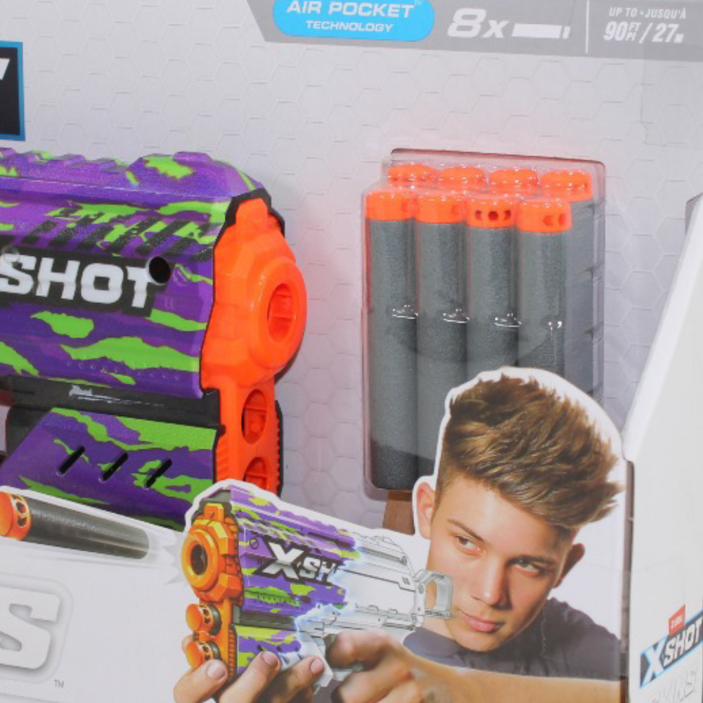 Zuru X-Shot Skins Flux Crucifer  Blaster Gun (8 Darts)