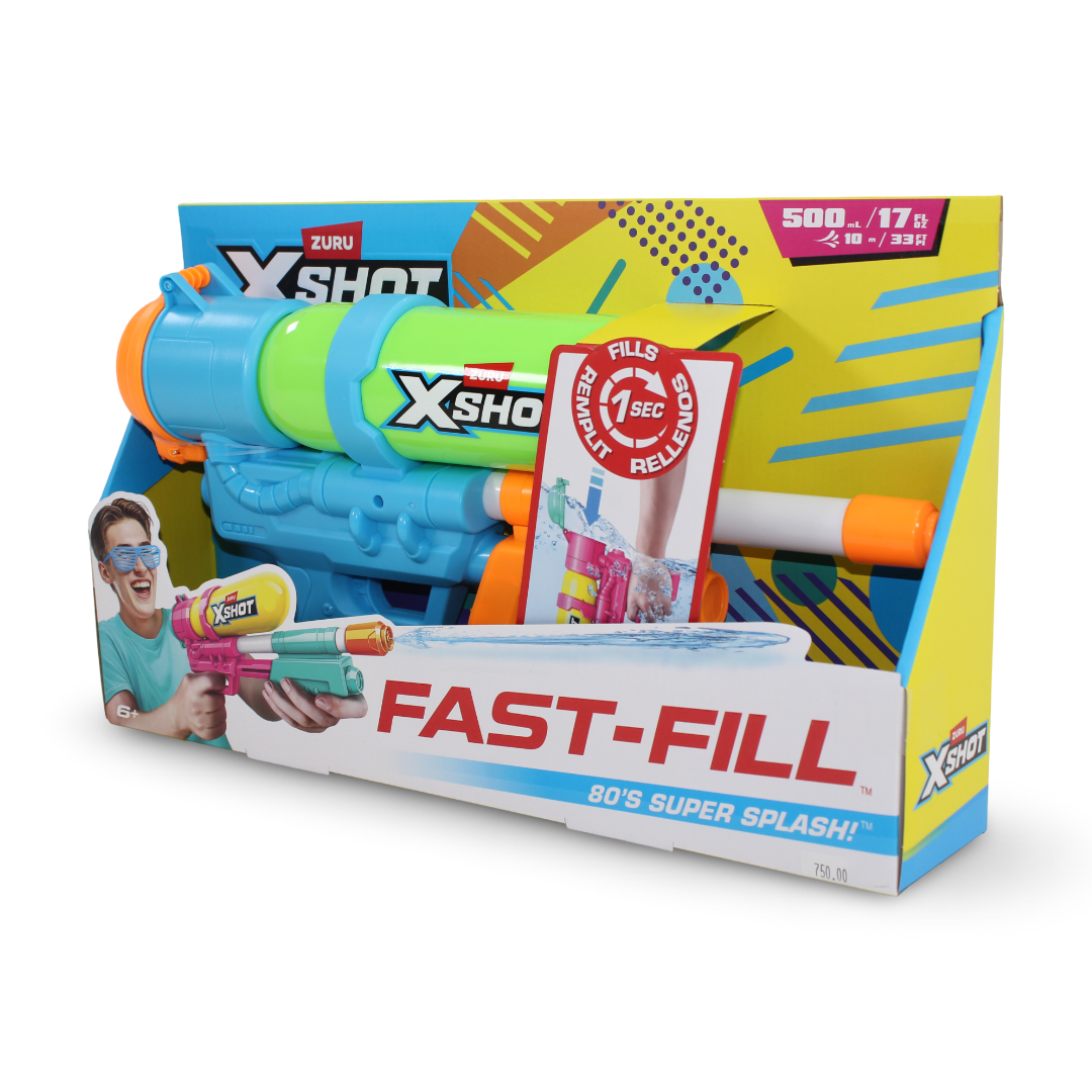 Zuru X-Shot Water Fast-Fill 80's Super Splash Water Blaster