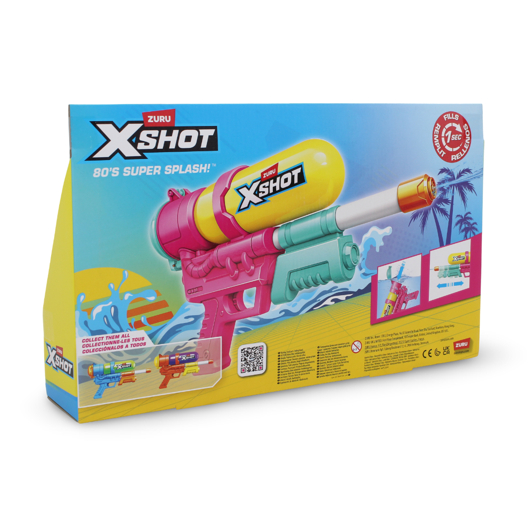 Zuru X-Shot Water Fast-Fill 80's Super Splash Water Blaster