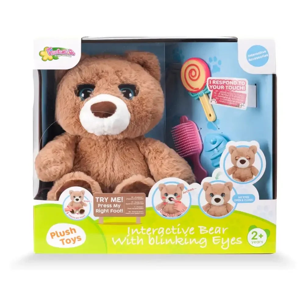Funtastic Interactive Bear with Blinking Eyes - Toys