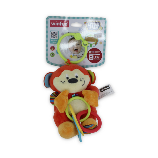 WinFun Chimp Rattle with Rings
