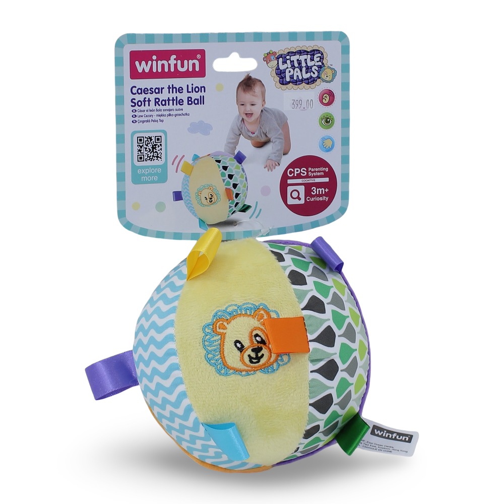 WinFun Lion Soft Rattle Ball - Assorted Colors