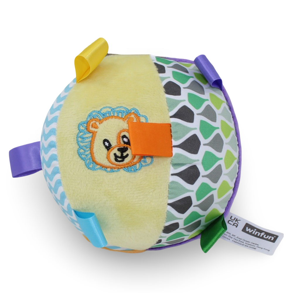 WinFun Lion Soft Rattle Ball - Assorted Colors