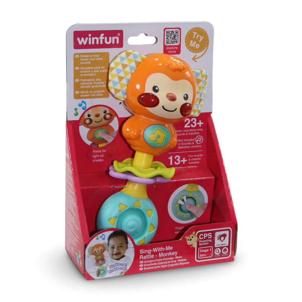 WinFun Sing-With-Me Rattle – Monkey