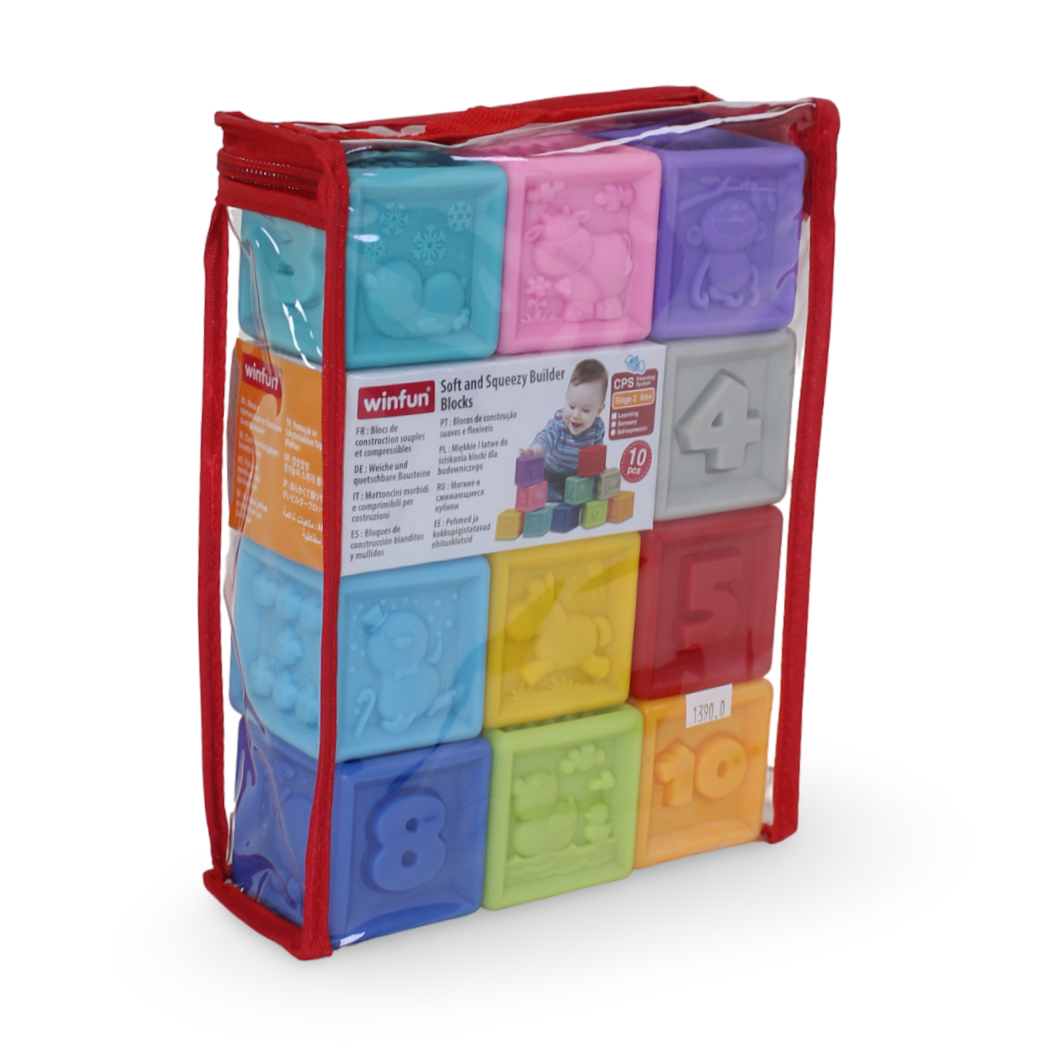 WinFun Soft and Squeezy Builder Blocks - Toys