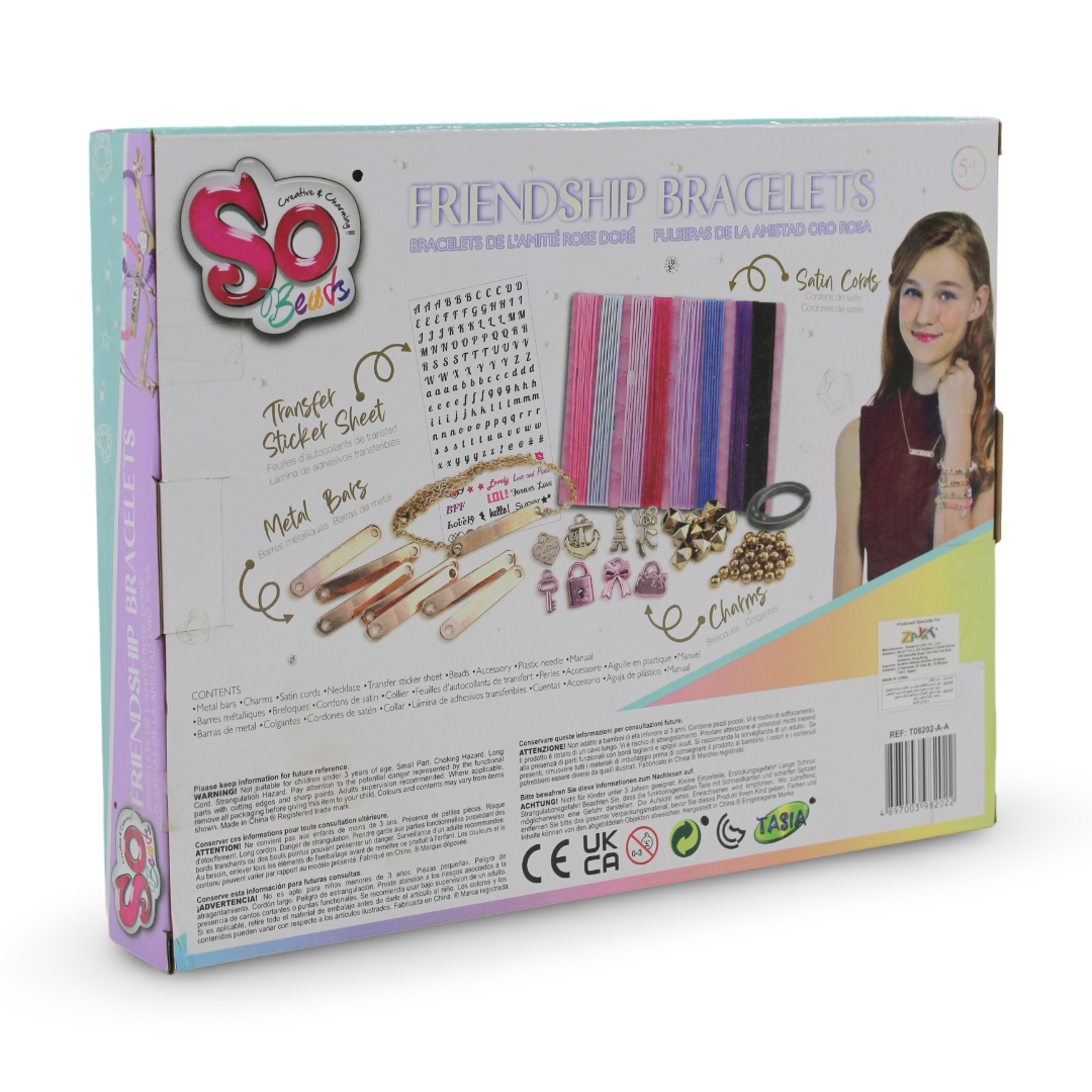 So Beads Rose Gold Friendship Bracelet Maker Kit