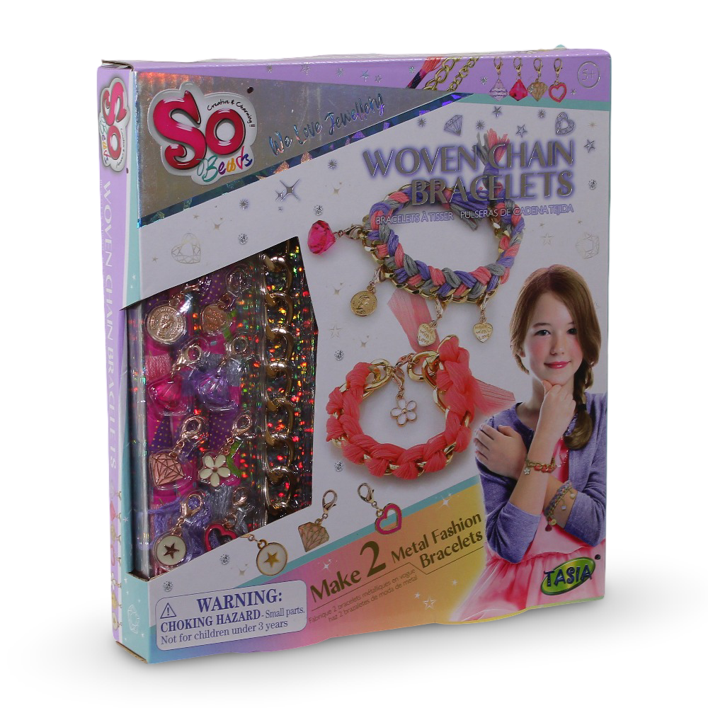 So Beads Woven Chain Bracelets Kit