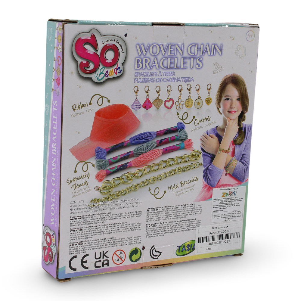 So Beads Woven Chain Bracelets Kit