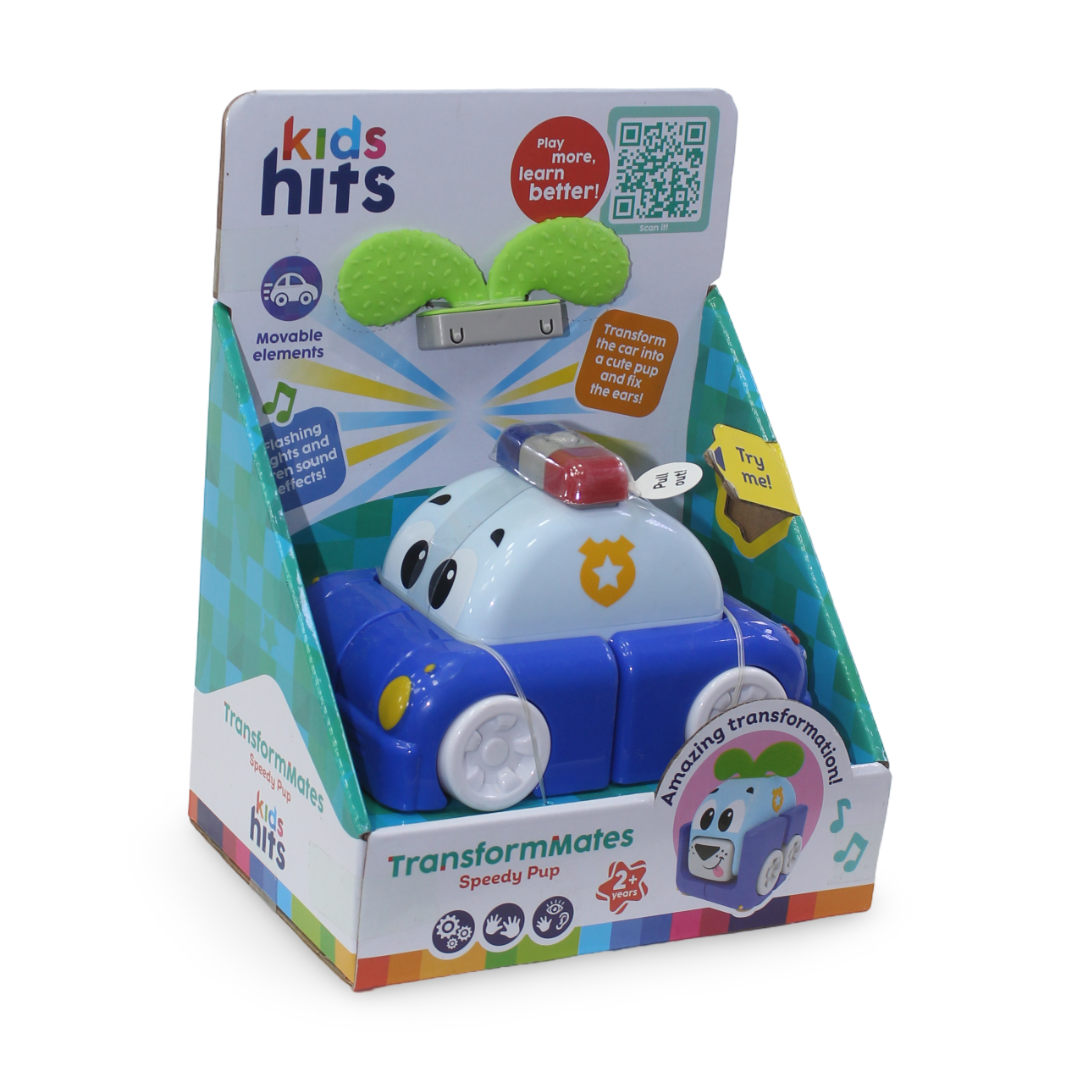 Kids Hits TransformMates Speedy Pup Toy Police Car