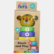 Kids Hits Wooden Stack and Play Tiger