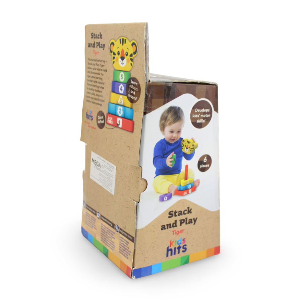 Kids Hits Wooden Stack and Play Tiger