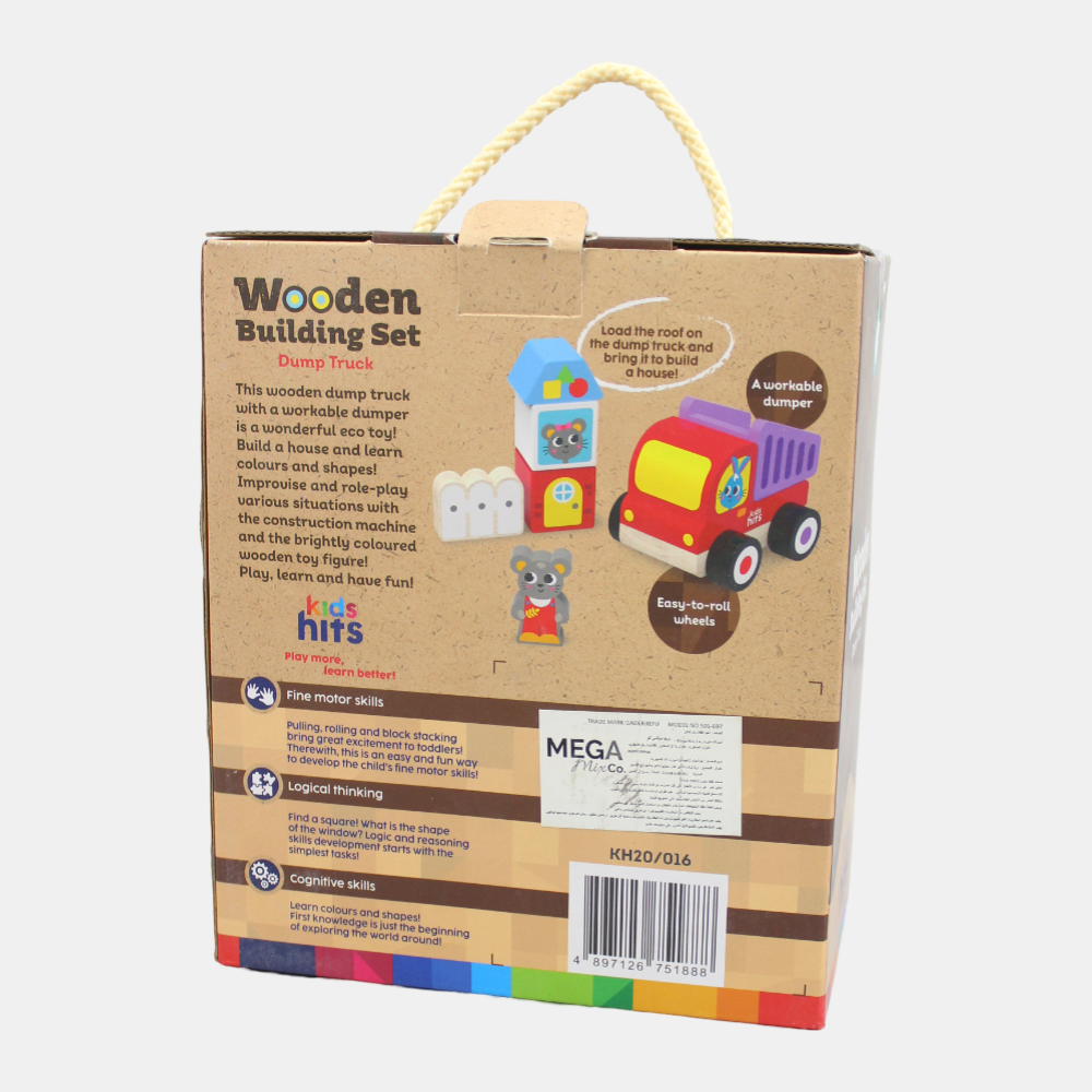 Kids Hits Wooden Building Set Dump Truck