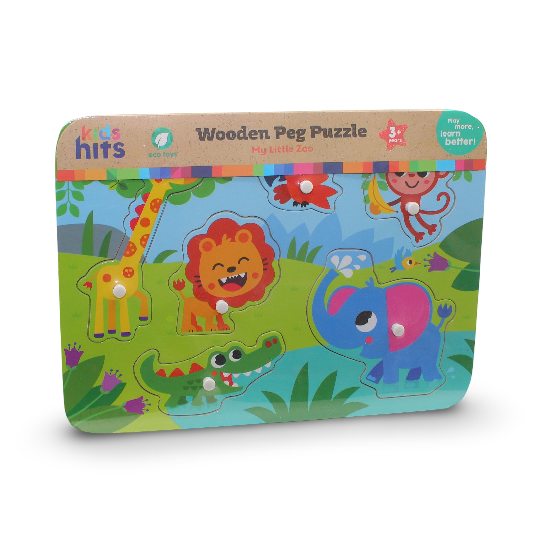 Kids Hits Wooden Peg Puzzle "My Little Zoo"