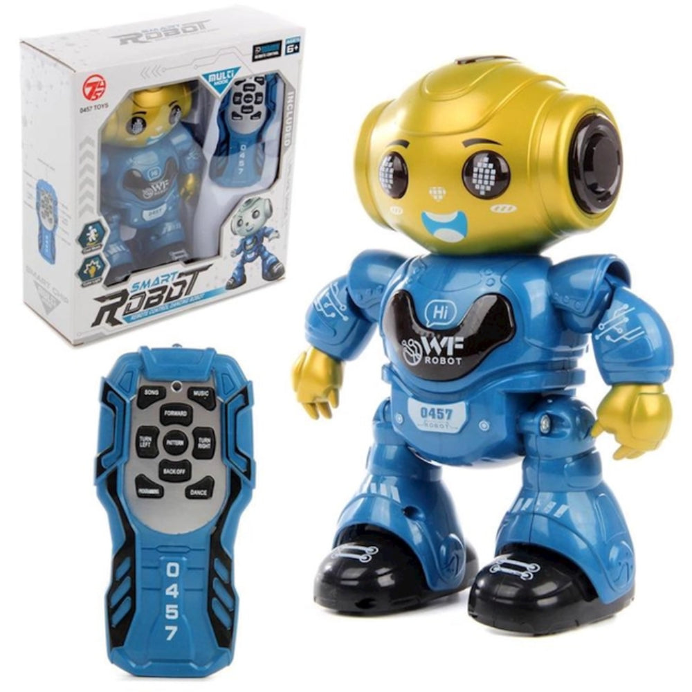 Smart Robot RC Dancing Toy – Blue & Gold