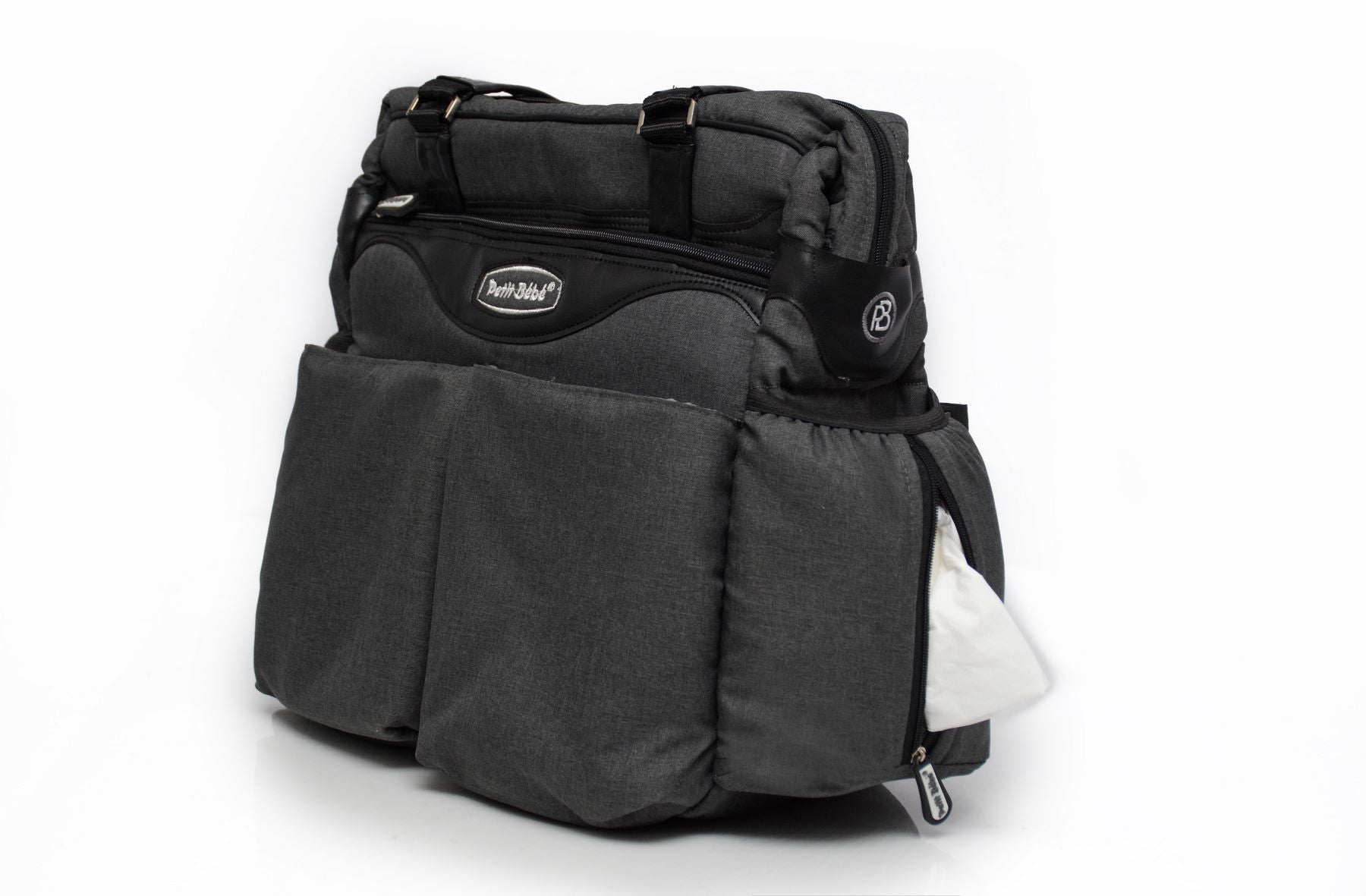 Petit Bebe Baby Diaper Bag Premium – Black & Black