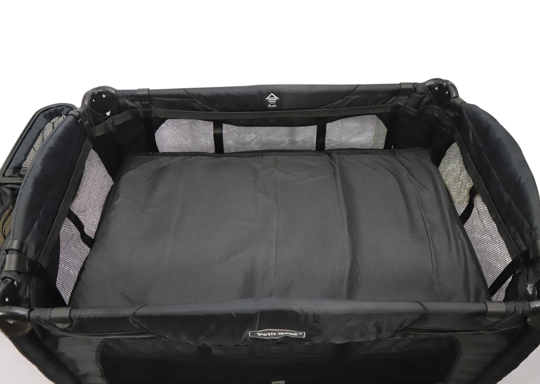 Baby Play Pen – Premium Waterproof Linen – Black