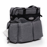 Petit Bebe Baby Diaper Bag Premium – Grey & Black