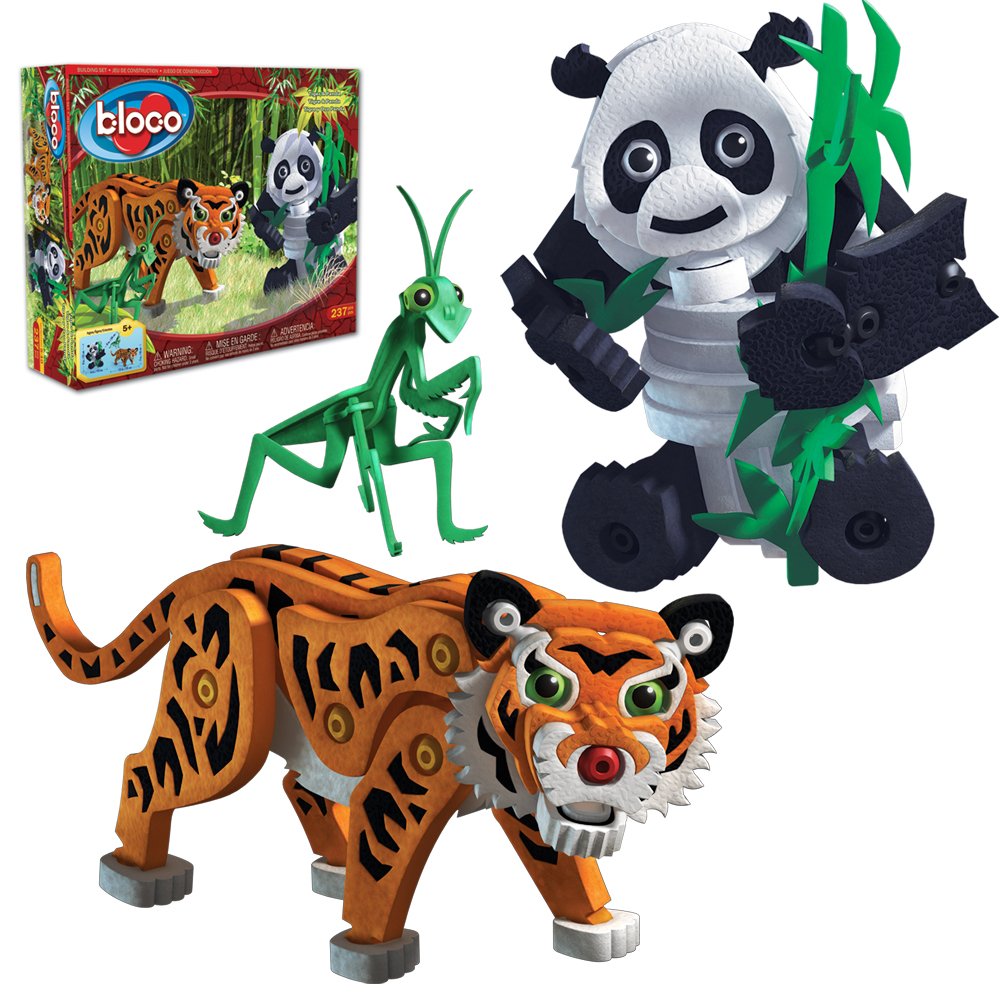 Variety Blocks Building Set - Tiger & Panda 237 Pcs - Toys