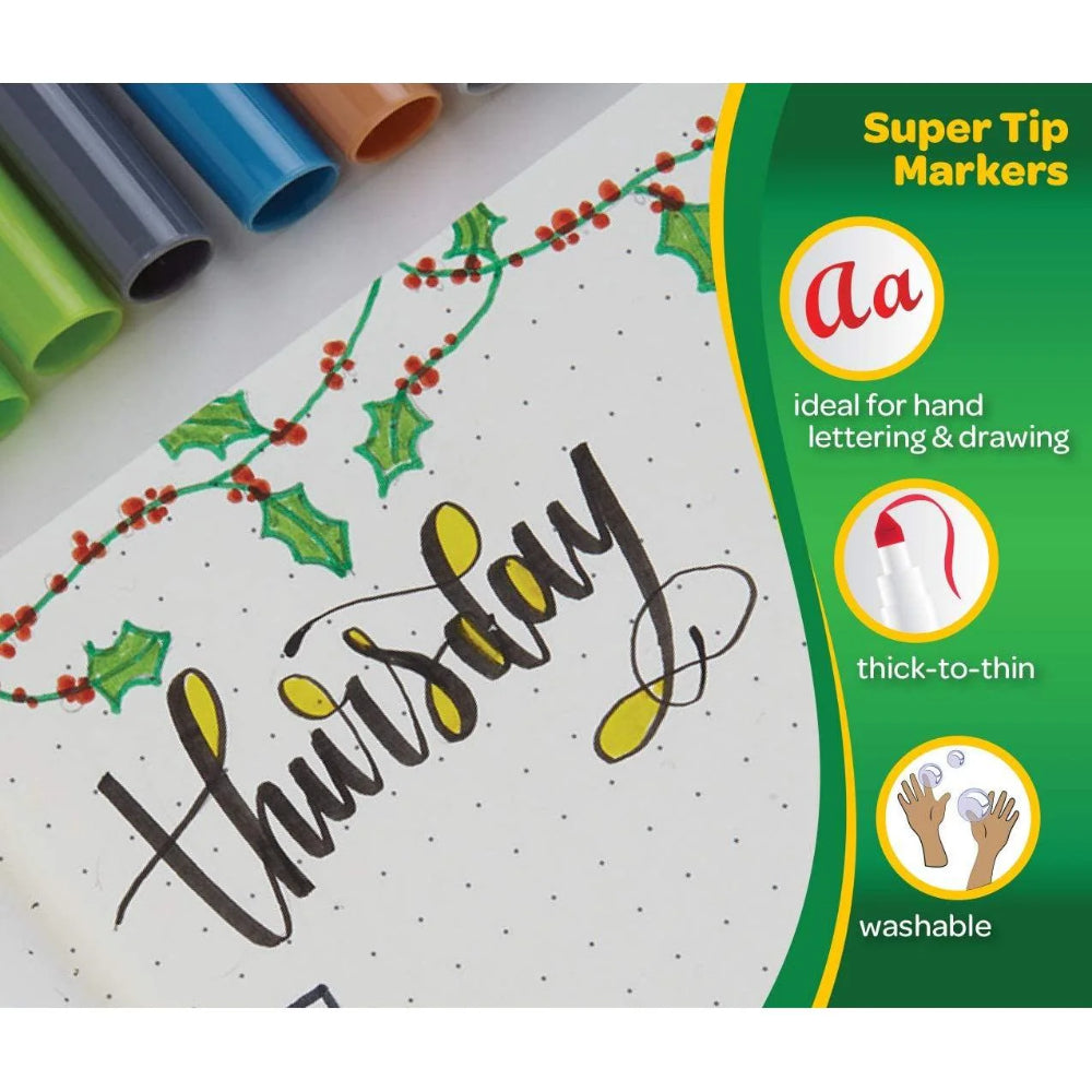 Crayola Super Tips Washable Markers – 12 Colors