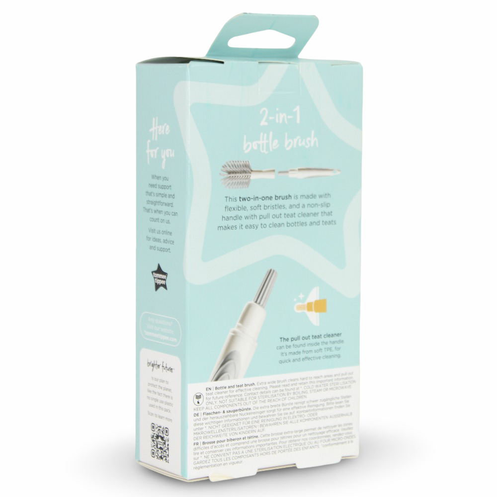 Tommee Tippee Closer To Nature Bottle & Teat Brush - Assorted Colors