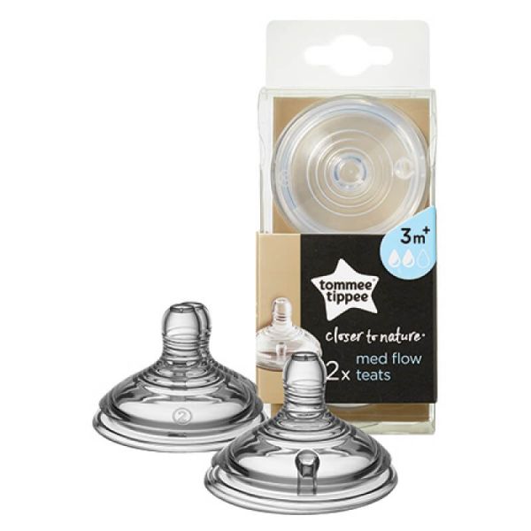 Tommee Tippee Closer to Nature Baby Bottle Teats (Medium Flow, 3m+)