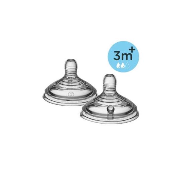 Tommee Tippee Closer to Nature Baby Bottle Teats (Medium Flow, 3m+)