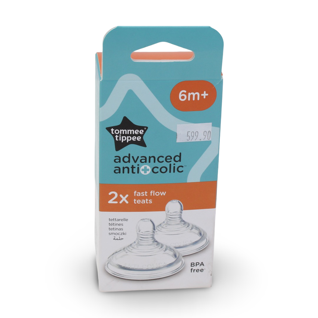 Advanced Anti-Colic Fast Flow Teats (6m+) - Baby Essentials - Tommee Tippee