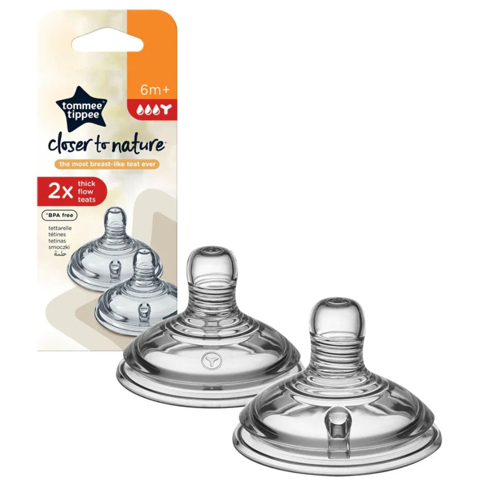 Tommee Tippee Thick Flow Teats (6m+) - Baby Essentials