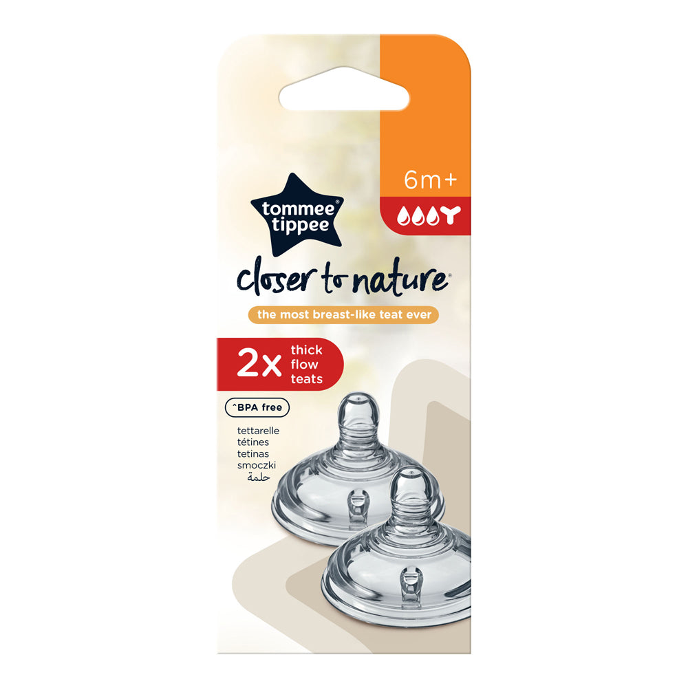 Tommee Tippee Thick Flow Teats (6m+)