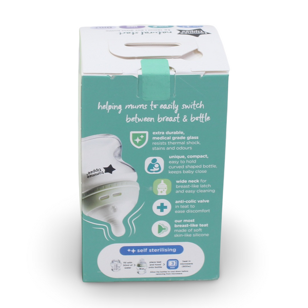 Tommee Tippee Closer to Nature Glass Feeding Bottle - 150ml