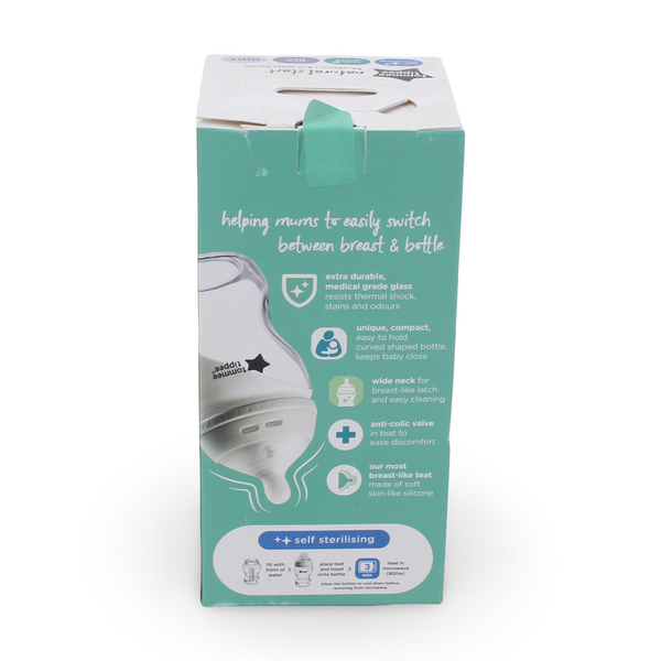 Tommee Tippee Closer to Nature Glass Feeding Bottle - 260ml