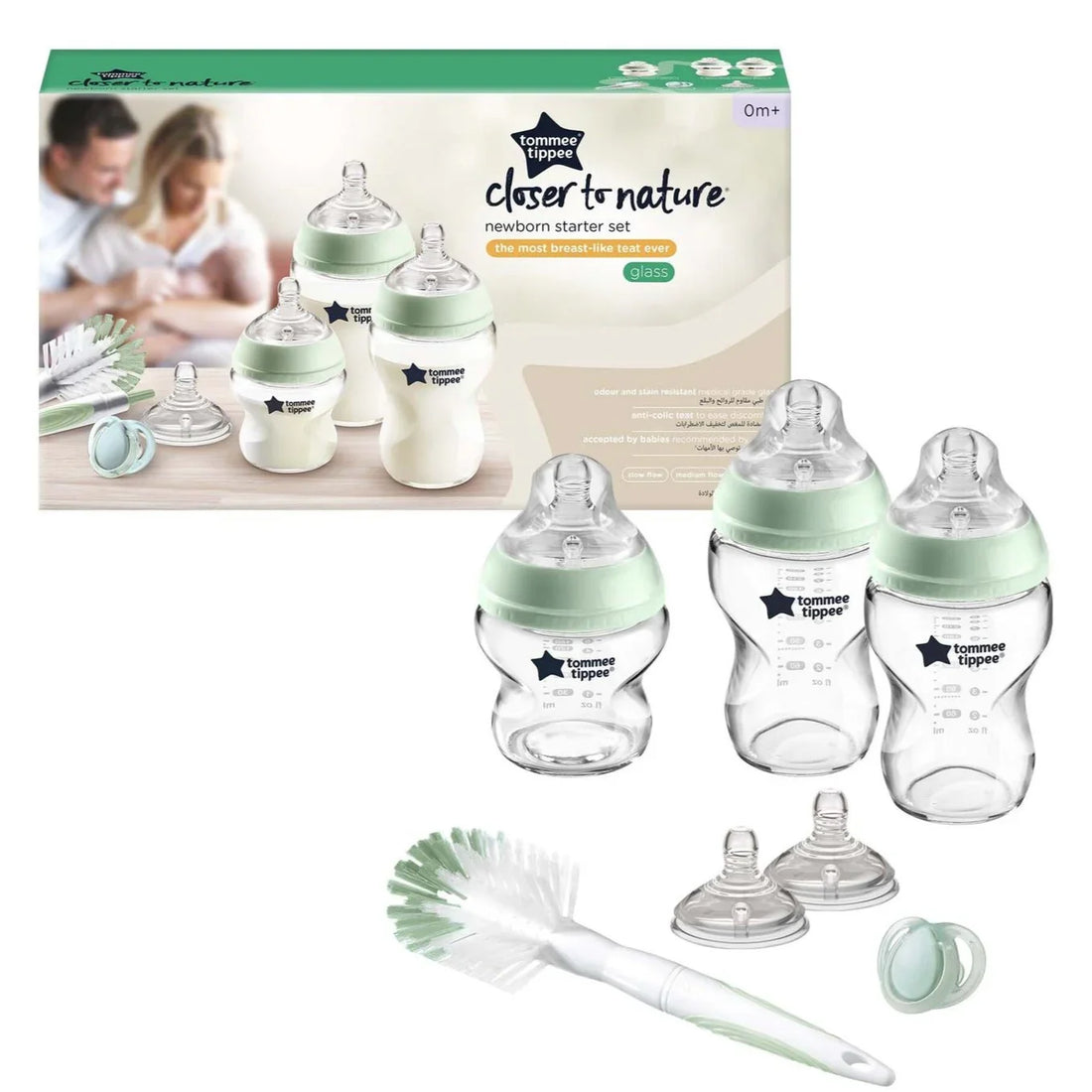 Tommee Tippee Glass Newborn Starter Set Complete Feeding Essentials - Baby Essentials
