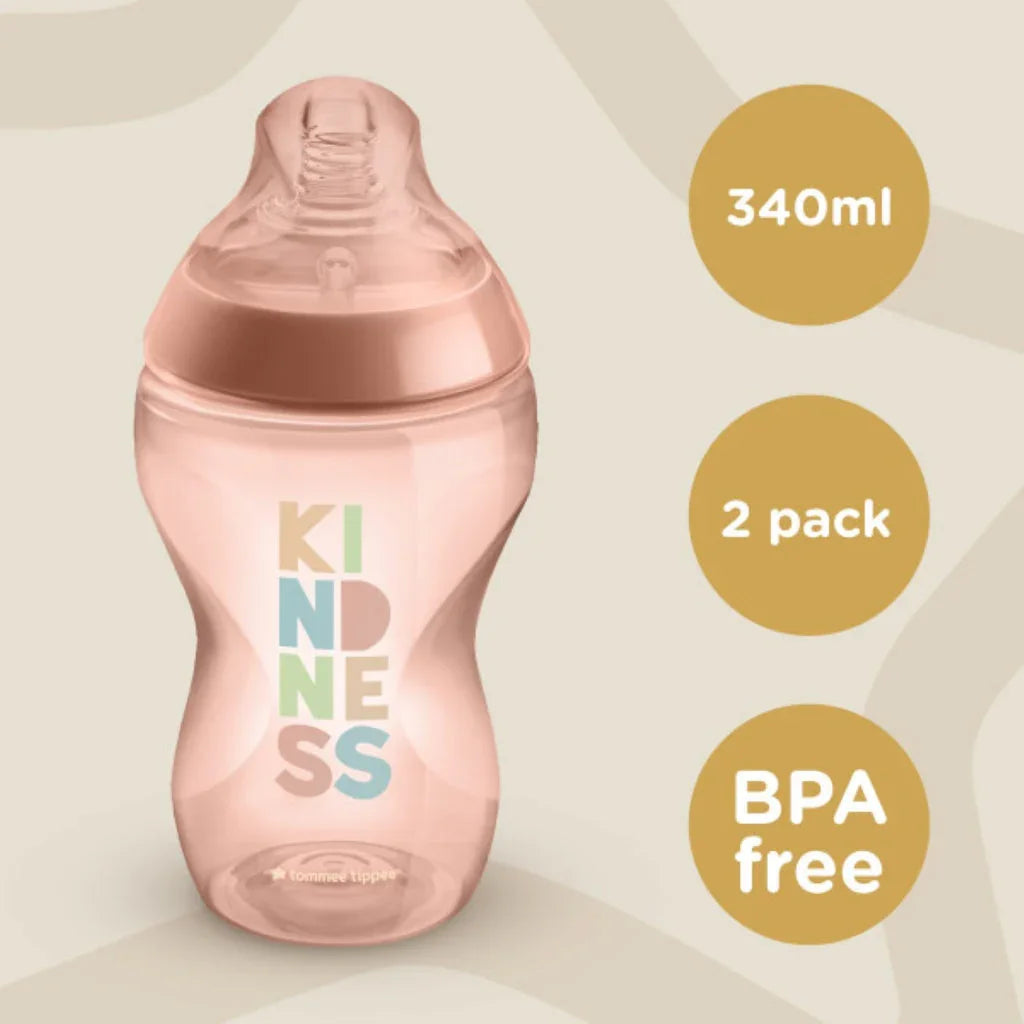 Pack of 2 - Tommee Tippee Baby Bottles 340ml 3m+