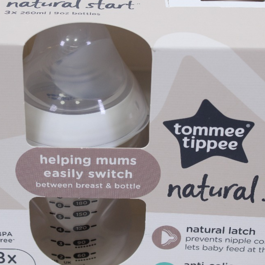 Pack of 3 - Tommee Tippee Closer To Nature Easivent Bottles 260ml