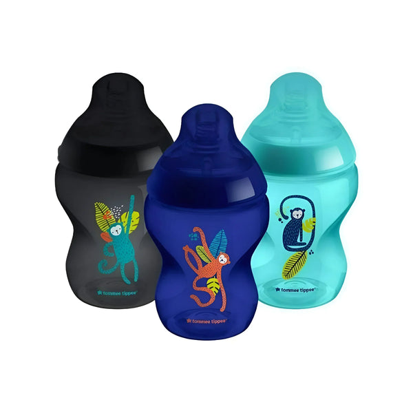 Tommee Tippee Midnight Jungle Blue – Natural Start Anti-Colic Baby Bottles 3X260ml